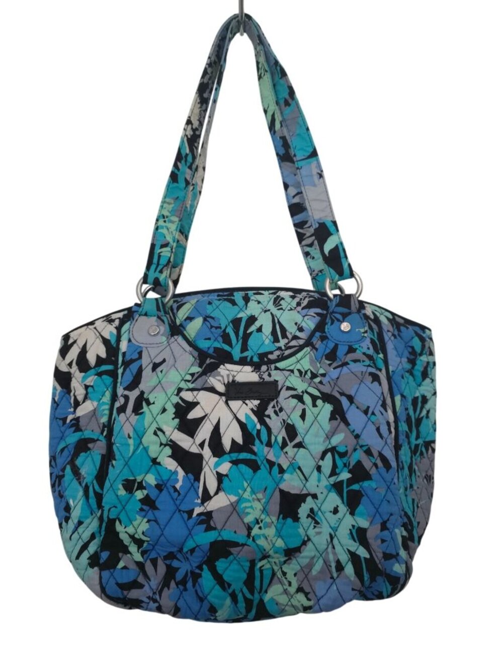 Vera Bradley GLENNA Quilted Camofloral Cotton Shoulder Tote Bag